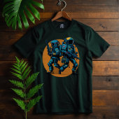 T-shirt Astronautes de l'espace rétro-Galaxy Rebel Fighter