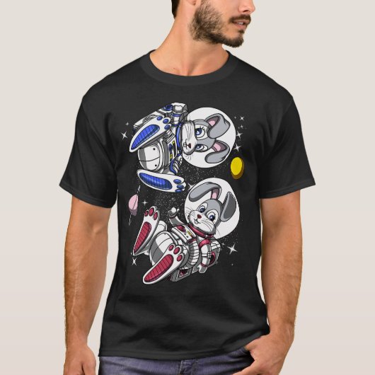 T-shirt Astronautes lapins de l'espace (Devant)
