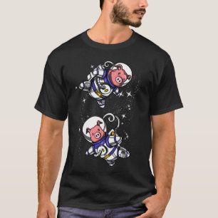 T-shirt Astronautes porcins spatiaux