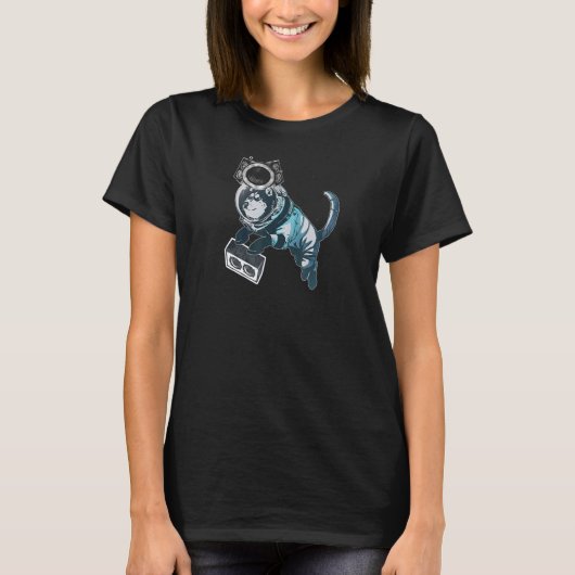 T-shirt Astronauthelmet Spaceshuttle Drum N Bass Gabber Fr (Devant)