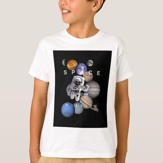 T-shirt astronef mission solar system planar (Devant)