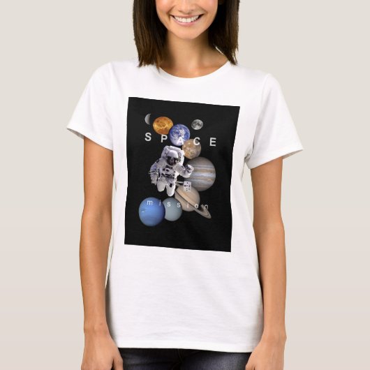 T-shirt astronef mission solar system planar (Devant)