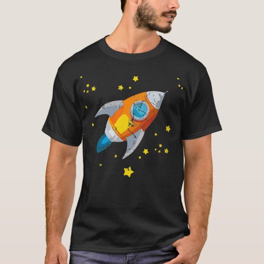 T-shirt Astronome astronaute de fusée de navire spatial vi (Devant)