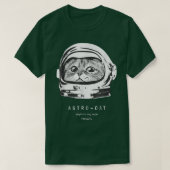T-shirt Astronome de chat spatial Chat Astro de ravitaille (Design devant)
