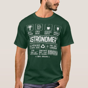 T-shirt Astronome Multitâche Bière Problème de café Solvin