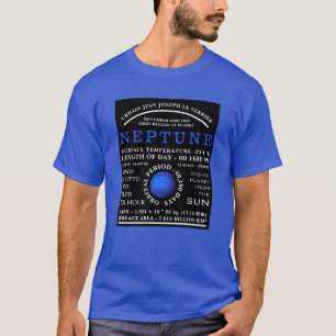 T-shirt Astronomie détaillée de la planète Neptune
