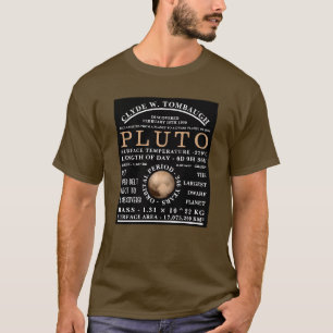 T-shirt Astronomie détaillée Pluto Planète naine