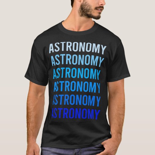 T-shirt Astronomie du texte bleu (Devant)