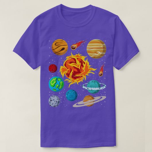 T-shirt Astronomie Galaxie Planètes Space Science Astronau (Design devant)