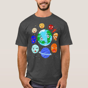 T-shirt Astronomie Galaxie Système solaire de science spat