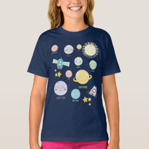 T-shirt Astronomie mignonne de système solaire de planèt