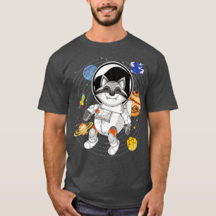 T-shirt Astronomie Planètes spatiales Forêt Animal Astrona