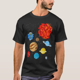 T-shirt 'Astronomie Space Science Galaxy Planètes Solar Sy
