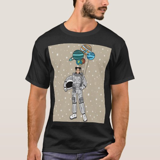 T-shirt Astronomie Système Solaire Planètes Univers (Devant)