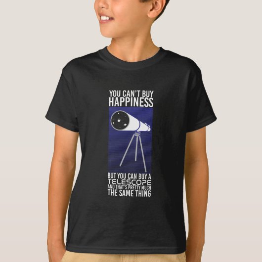 T-shirt Astronomie - Vous ne pouvez pas acheter le bonheur (Devant)