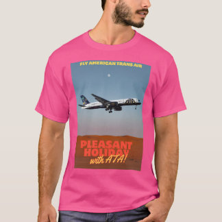 T-shirt Ata 757 Affiche de voyage Illustration