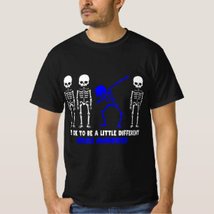 T-shirt Ataxia Warrior bleu Ruban Sensibilisation maladie