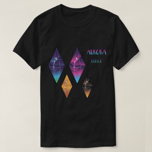 T-shirt ATEEZ kpop Aurora & Pirate King inspiré autocollan (Design devant)