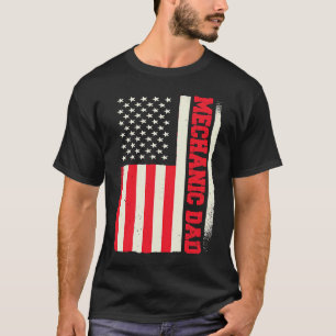 T-shirt Atelier de mécanique patriotique Mécanicien Papa A