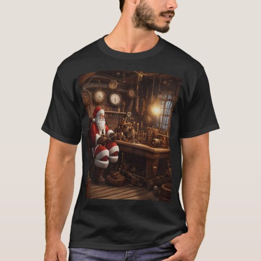 T-shirt Atelier père Noël Steampunk (Devant)