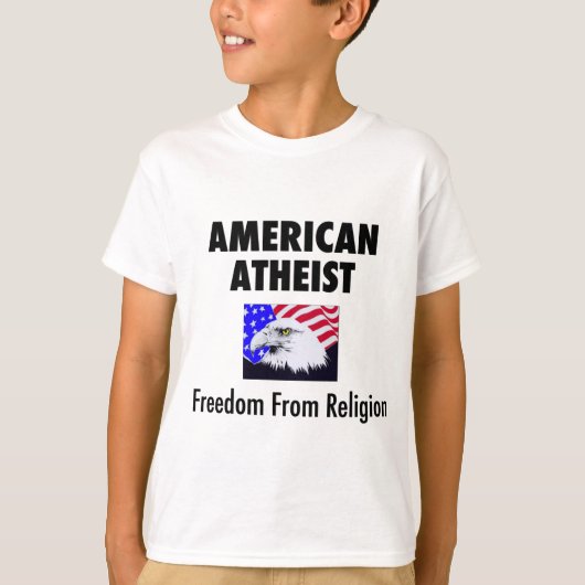 T-shirt Athée américain (Devant)