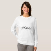 T-shirt Athée (manuscrit) (Devant entier)