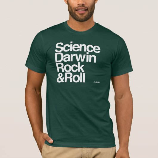 T-shirt Athée - rock de darwin de la Science (Devant)