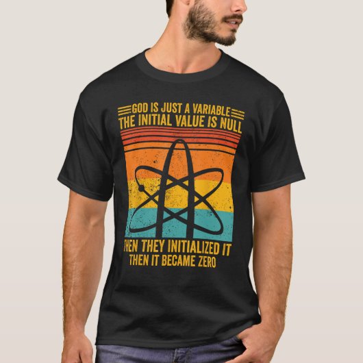 T-shirt Athéisme athée Dieu Est Juste Un Val Initial Varia (Devant)
