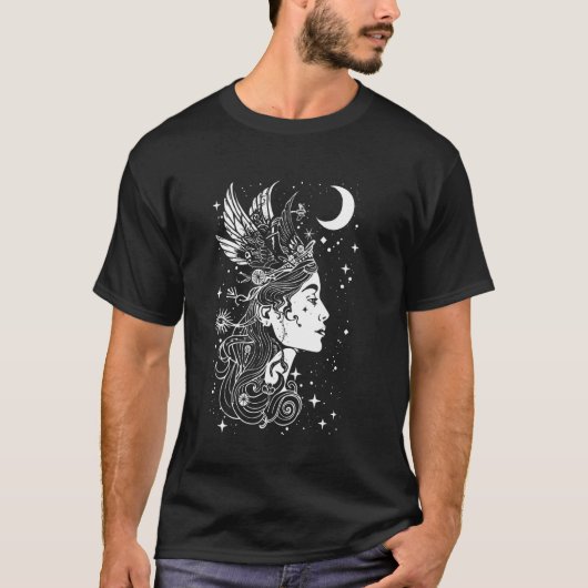 T-shirt Athéna Whimsical Mythologie grecque Déesse Witches (Devant)