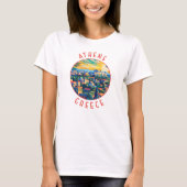 T-shirt Athènes Grèce Cercle en détresse rétrograde (Devant)