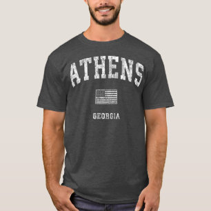 T-shirt Athens Georgia GA Vintage American Flag Tee