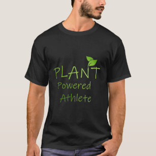 T-shirt Athlète à propulsion Plante de Vegan noir