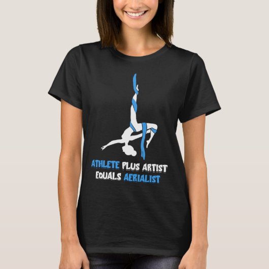 T-shirt Athlète Aérien Plus Artiste Yoga Aérien Qui Pend (Devant)