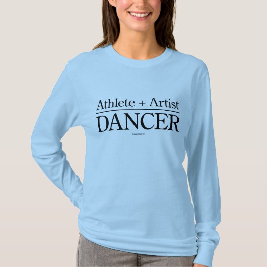 T-shirt Athlète + Artiste = danseur (Devant)