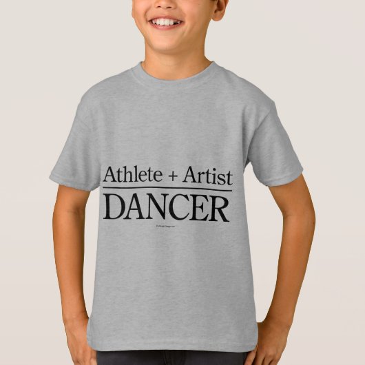 T-shirt Athlète + Artiste = Danseuse (Devant)