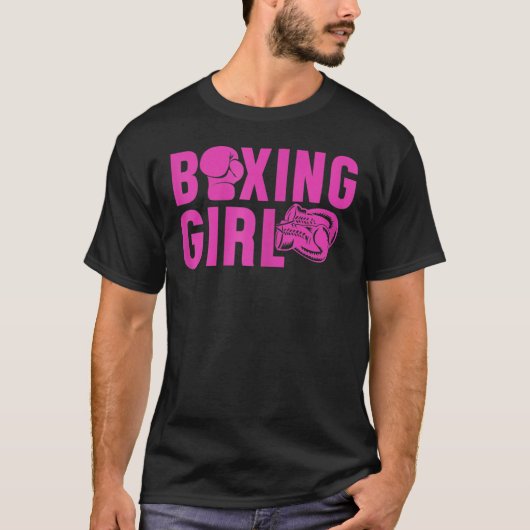 T-shirt Athlète de boxe de filles de chasse (Devant)