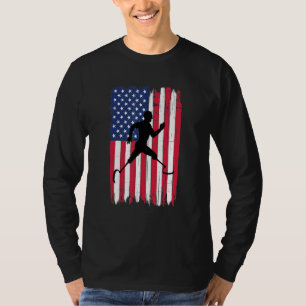 T-shirt Athlète handicapé coureur Drapeau américain Athlét