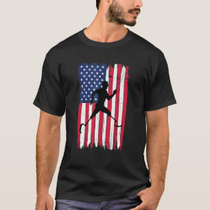 T-shirt Athlète handicapé coureur Drapeau américain Athlét