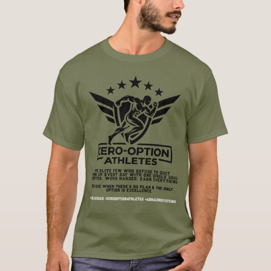 T-shirt Athlètes de l'Option Zéro (Devant)