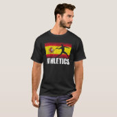 T-shirt Athlétisme Sport Espagne Drapeau Espagnol Javelin (Devant entier)