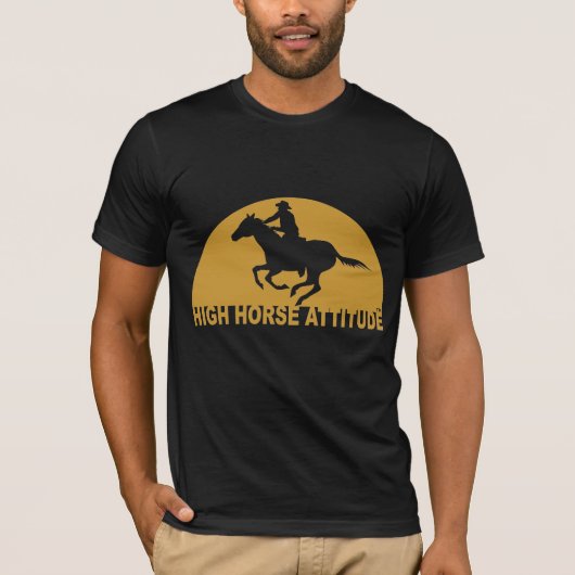 T-SHIRT ATITUDE À CHEVAL ÉLEVÉ (Devant)