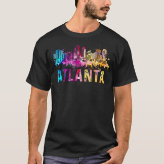 T-shirt Atlanta Georgia Retro Watercolor Skyline
