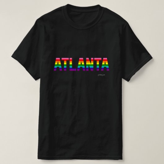 T-shirt Atlanta Pride | drapeau arc-en-ciel (Design devant)