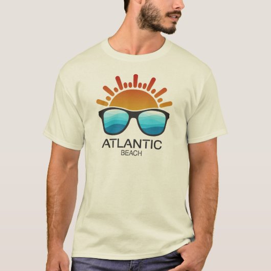 T-shirt Atlantic Beach North Carolina Lunettes de soleil (Devant)