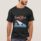 T-shirt Atlantic Cape Cod Massachusetts Phare Whale W (Devant)