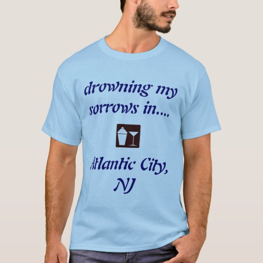 T-shirt Atlantic City, CHEMISE À BOIRE NJ ! (A.C. Boardwal (Devant)