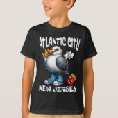 T-shirt Atlantic City New Jersey Seagull French Fries Funn (Devant)