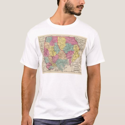 T-shirt Atlas topographique des comtés 3 du Maryland (Devant)