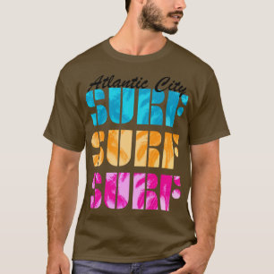 T-shirt Atlc City New Jersey Surf Surfing Beach Ocean Summ