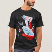 T-shirt Atomic Cat Café Retro Futuristic Kitty Spaceport (Devant)
